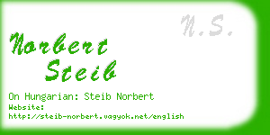 norbert steib business card